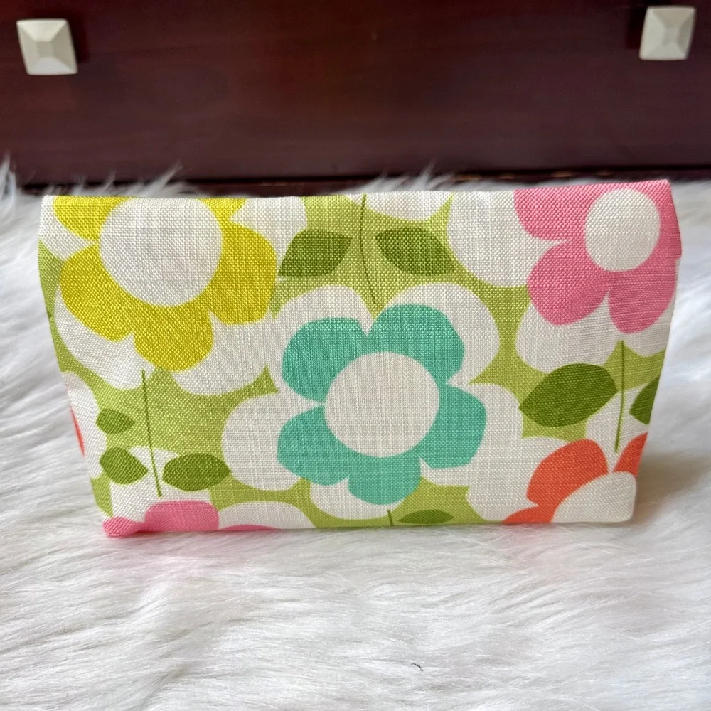 Clinique Retro Floral Cosmetic Pouch Zipper‎ Bag